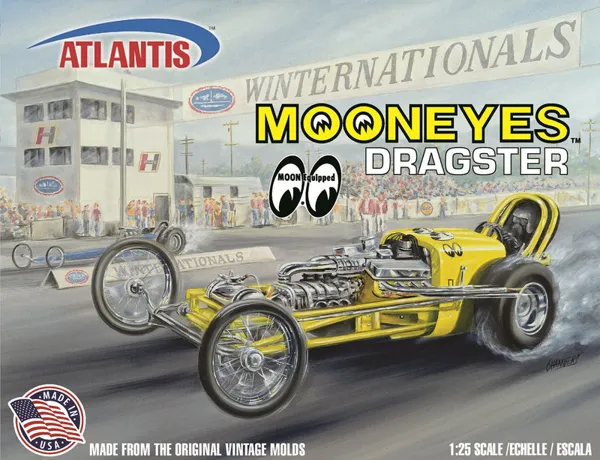Auto World Atlantis Mooneyes Dragster Model Kit 1:25 scale kit model car
