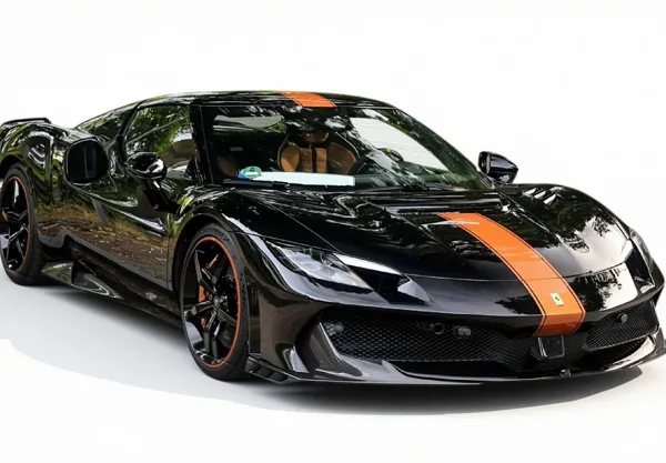 BBR Ferrari 296 Speciale – Nero Ds With Ambra Stripe (P18269I) 1:18 scale resin model car