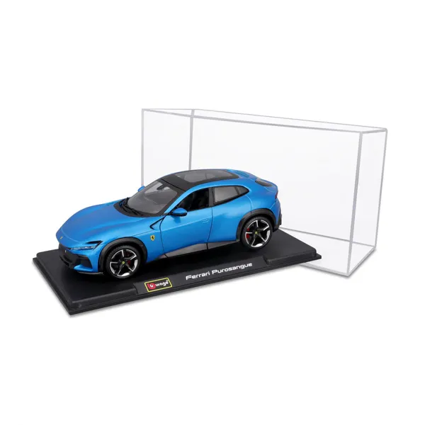 Bburago Ferrari Purosangue Bluewith display case - Esclusiva Webshop 1:24 scale diecast model car