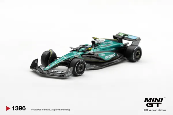 MINI GT Aston Martin AMR24 #14 Fernando Alonso 2024 F1 2024 Las Vegas GP (MGT01396) 1:64 scale diecast model car