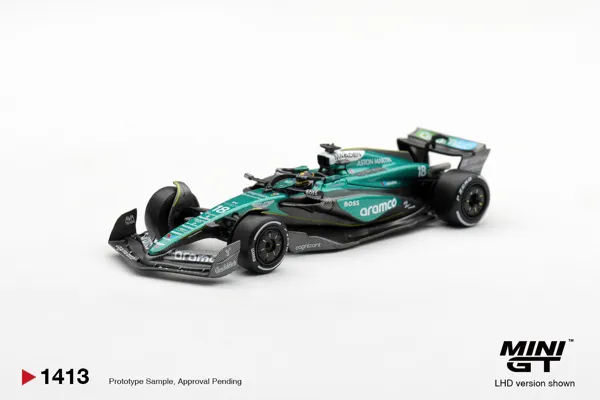 MINI GT Aston Martin AMR24 #18 Lance Stroll 2024 F1 2024 Las Vegas GP (MGT01413) 1:64 scale diecast model car