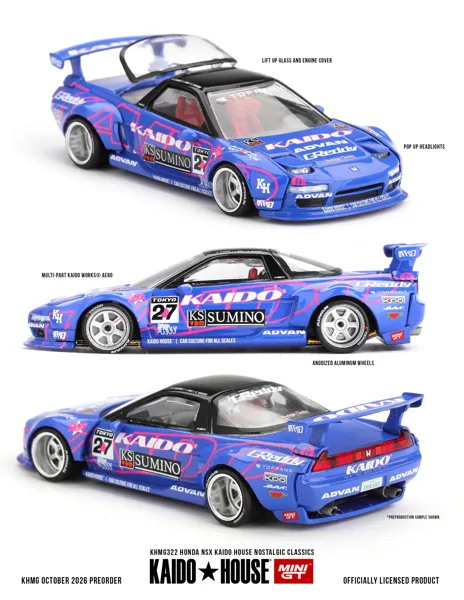 MINI GT Honda NSX Kaido House Nostalgic Classics (KHMG322) diecast model car