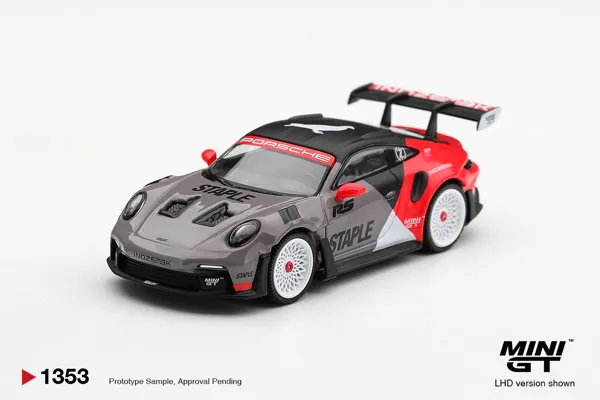 MINI GT Porsche 911 GT3 RS STAPLE x INOZETEK (MGT01353) 1:64 scale diecast model car