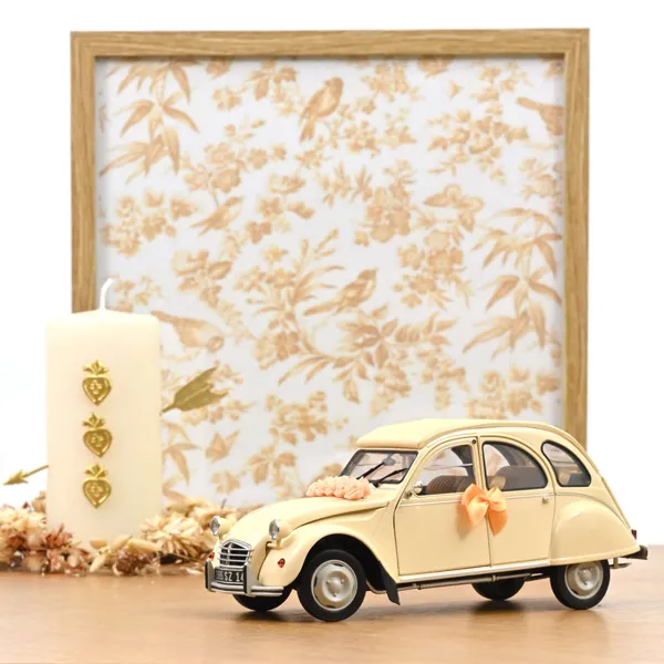 Norev Citroën 2CV 1986 Beige Mariage 1:18 scale diecast model car