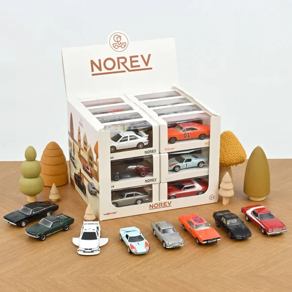 Norev Display box 24 pcs Famous Jet-car assorties 1:43 scale diecast model car