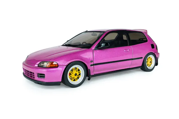 Solido Honda Civic (EG6) SOLIDO WORKS PINK METALLIC - 1991 1:18 scale diecast model car